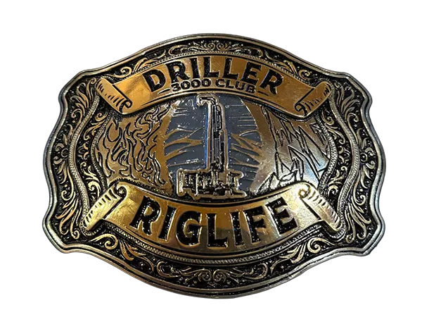 3000 FT Club silver belt buckle
